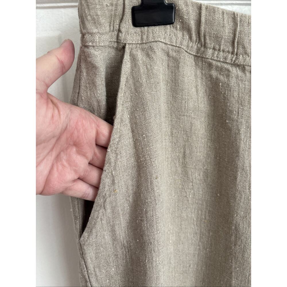100% Linen Women's Pants Made In USA Coastal Grandmother Resort Wear Boho | L - Picture 3 of 10